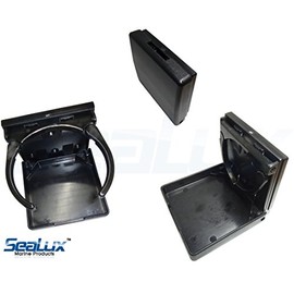 SeaLux Adjustable Folding Drink Holder (Black)