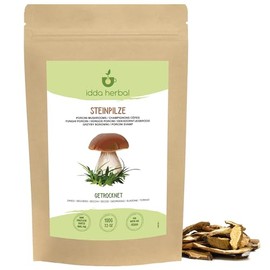 IDDA Herbal Steinpilze getrocknet (100g), Boletus Edilus, Getrocknete Porcini Steinpilze, Ganze Stein Pilze, 100% Natrlich und rein, Vegan