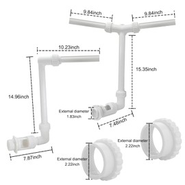 VirgoCCY 2-Pack Pool Fountain - Dual + Single Spray Water Fountains for Above and In-Ground Pools, Adjustable Swimming Spa Accessories Decoration Summer Water Temperatures Cooling.