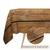 TTQYFNM 60x120inches Brown Wood Grain Rectangle Tablecloths Rustic Farmhouse Style