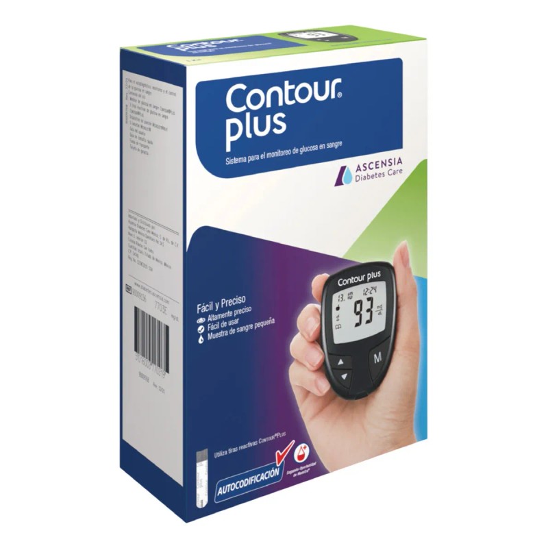 Contour Plus Glucómetro Para El Monitoreo De Glucosa Color Negro