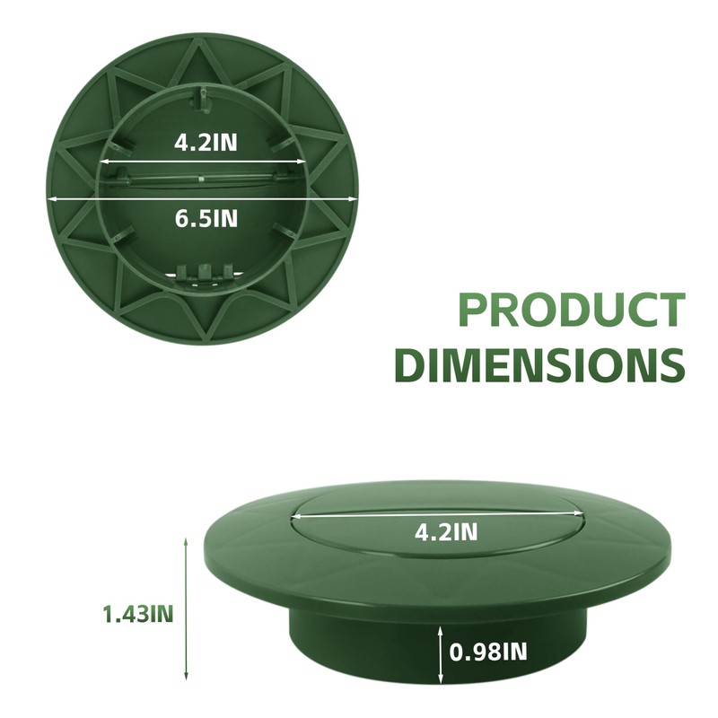 2 Pcs Pop-Up Drain Emitter Cap for 4'' and 3''