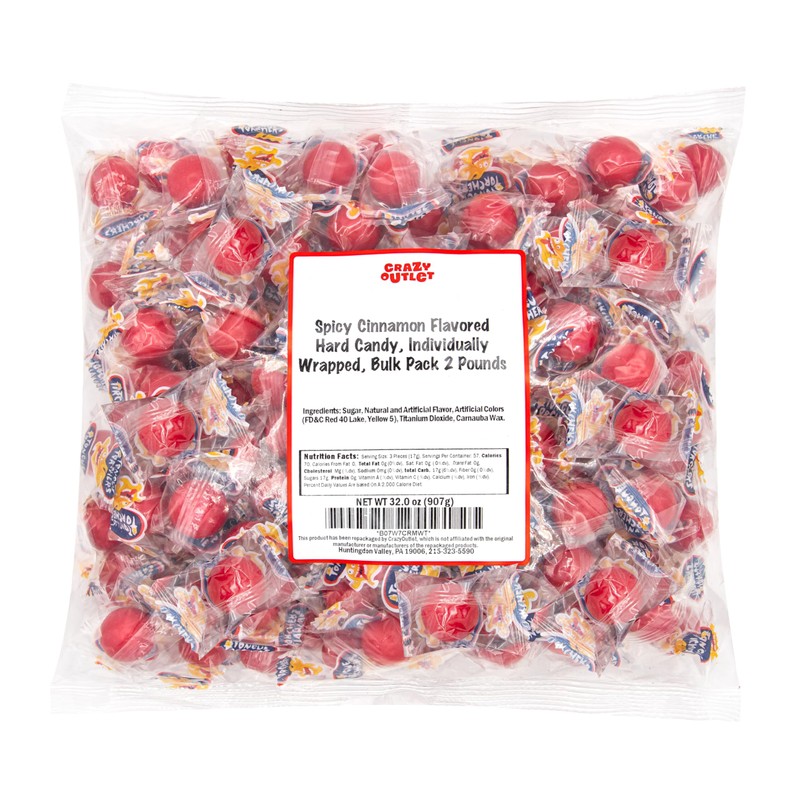 Spicy Cinnamon Jawbreakers - 2 Pound Bulk Pack (160 Count)