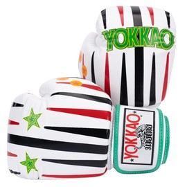 YOKKAO Muay Thai Redgammon Boxing Gloves - White - 12oz