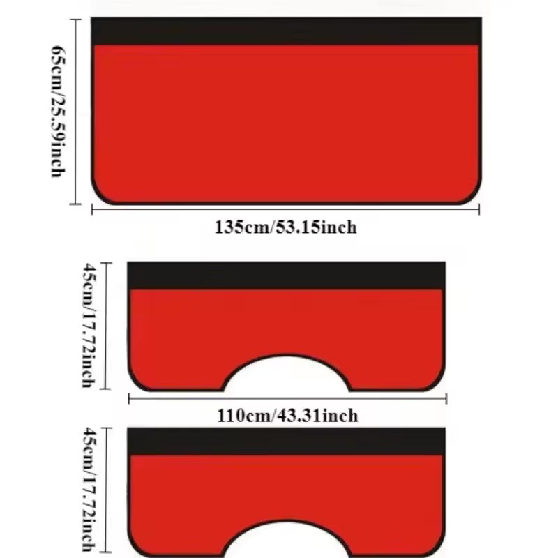 3-Piece Magnetic PU Leather Car Fender Cover Set for Auto