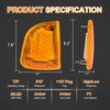 Wodvyss 29 Amber LED Front P/T/C Light Assembly Replacement for