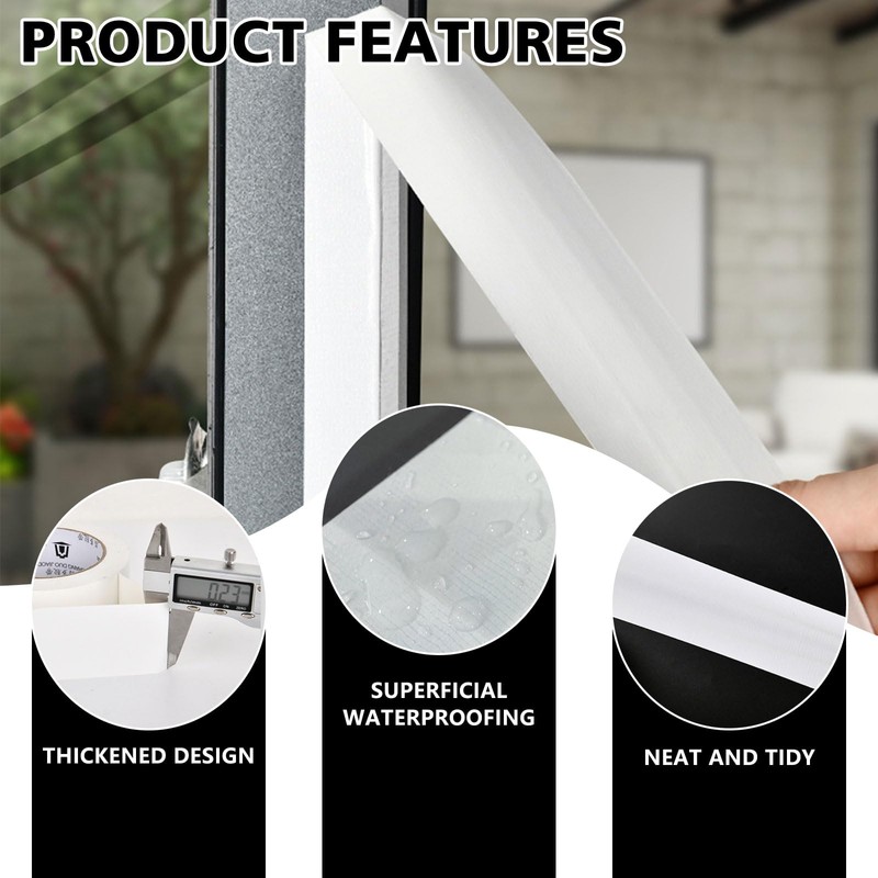 ASTIMESA White Windproof Window Tape for Winter, 2 in x