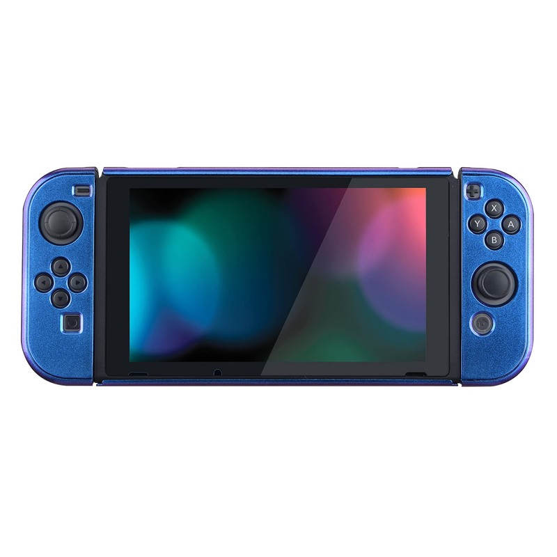 eXtremeRate Glossy Back Cover for PlayVital Switch Console, NS Joycon