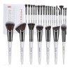 Set 25 Brochas De Maquillaje Profesionales Alta Calidad Color Blanco/Negro