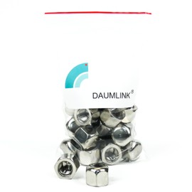 DAUMLINK® Cap nut, low shape DIN 917, material V2A stainless steel (25 pieces) for screw look and against injury, dirt and damage (M10)