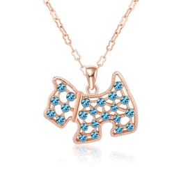 KRUCKEL Gold Plated Necklace For Women, Dog Design Pendant Made With Austrian Crystals, Gift For Her, Gold Chain Jewelry Width 1.2 Inch, Height 0.9 Inch With Chain Length 16 Inch + 2 Inch - 5011010