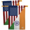 US Friendship India House Flags 2 pcs Pack Regional USA