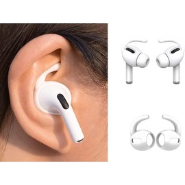 JNSA [Never Lose Your Air Pods Pro] Anti Slip Set, Sport Ear Hook Compatible with Air Pods Pro + Air Pods Pro Earbuds Ear Hooks Cover + Strap Compatible with Air Pods Pro [3in1] (White)