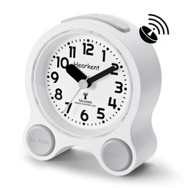 Hearkent Talking Alarm Clock with German Pleasant Voice, Backlight and 5 Separate Alarm Sets for Blind, Visually Impaired and Elderly People (Black)