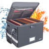 ENGPOW File Box with Lock, Fireproof Document Box with Zipper