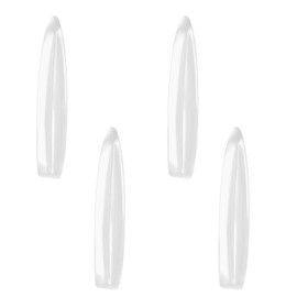 MOROBOR 6 pcs Clear PU Self-Adhesive Pulls, Mini Transparent Knobs Oval Sliding Door Push Pull Helpers for Window Cabinet Drawer Door Glass