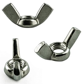 AGBERG M12 (5 pieces) wing nuts, American shape, angular, stainless steel VA A2 V2A, rust-proof, similar to DIN 315