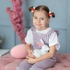 Furry Faux Fur Hair Scrunchies for Girls - 2Pcs White