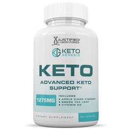 Justified Laboratories Keto Genesis ACV Pills 1275 MG Stronger Than Gummies Keto Support 5 Bottle