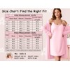 Ekouaer Womens Robe Sets Long Sleeves 2 Pieces Night Gown