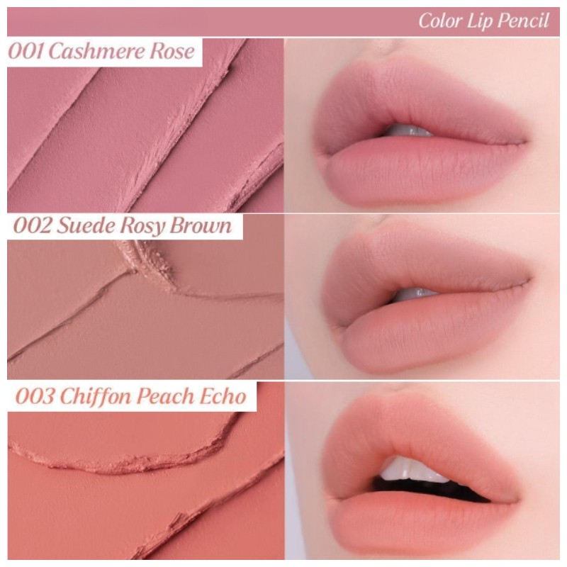 NONORE Over Dew Lip Pencil 4ml, Color:006 Veiled Peony Pink