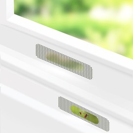 50pcs Window Weep Holes Cover Screen Repair Patches Fly Mesh Netting (Plastic Grey)