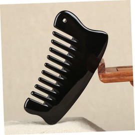 Beavorty 2 Pcs Multi-functional Massage Hair Comb Scalp Massaging Fluid Ox Horn Material Perfect Present for All