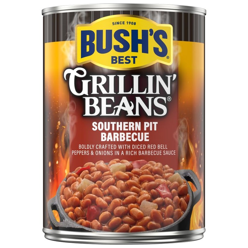 Bush's Southern Pit Barbecue Grillin' Beans, 22 OZ. (Pack of