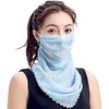 Multi Purpose Chiffon Face Scarf - Reusable Face Cover with