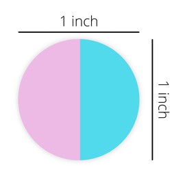 1000 pc Scratch Off Stickers | 1 Inch Round | Pink/Blue Gender Reveal Scratch Off Sticker | Perfect to Make Gender Reveal Scratch Off Cards