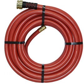 Swan Products CELSGHW58050 Element MAXLite Hot Water Rubber+ Hose with Crush Proof Couplings 50' x 5/8", Red