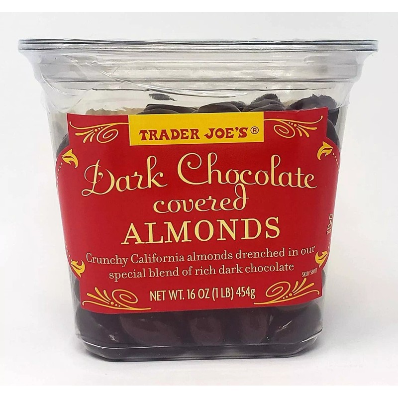 Trader Joe's 2 PACK TRADER JOE'S DARK CHOCOLATE COVERED ALMONDS