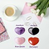 GUJOXILA 1.8" Amethyst Crystal Heart Crystals Gifts for Women Gemstones