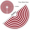 MACTING Christmas Tree Skirt 24" Red White Striped Tree Mat