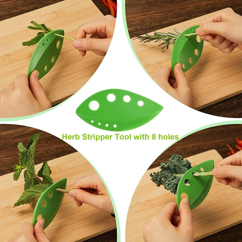 4-Piece Herb Scissors, Herb Scissors, 5-Layer Cutter Blades, Stainless Steel