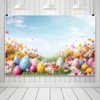 DASHAN 7x5ft Easter Eggs Backdrop for Photography Spring Flowers Easter