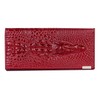 AiSi Womens Genuine Leather Long Wallet Alligator Crocodile Embossed Cluth