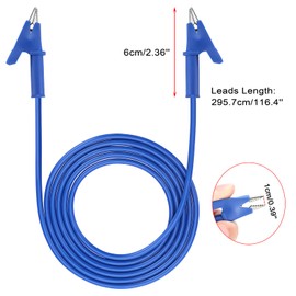 Sumnacon 5 clips de cocodrilo a cocodrilo de doble extremo, cables de clip de cocodrilo de 15 A con clips aisladores, 5 colores 9.84/3 m flexibles de alambre de cocodrilo para pruebas eléctricas