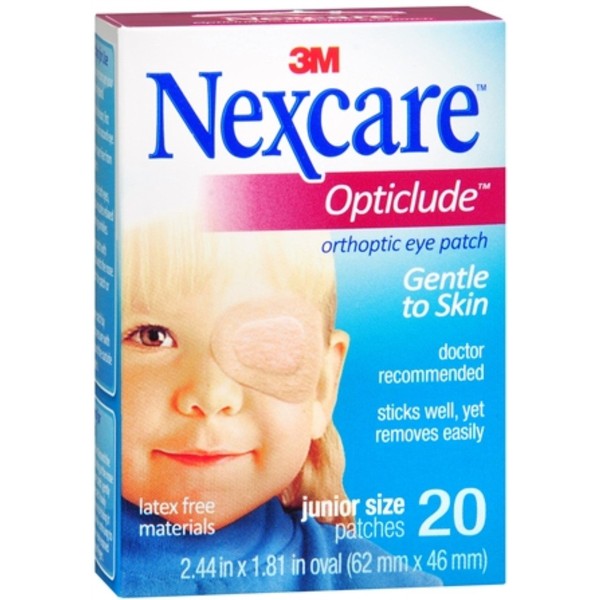 Nexcare Opticlude Orthoptic Eye Patches Junior 20 Each (Pack of 6)
