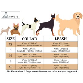 ARING PET Dog Collar and Leash Set, Velvet Dog Collar, Dog Collar and Leash, Dog Collar for Small Dogs, Adjuastable Collars for small medium large dogs