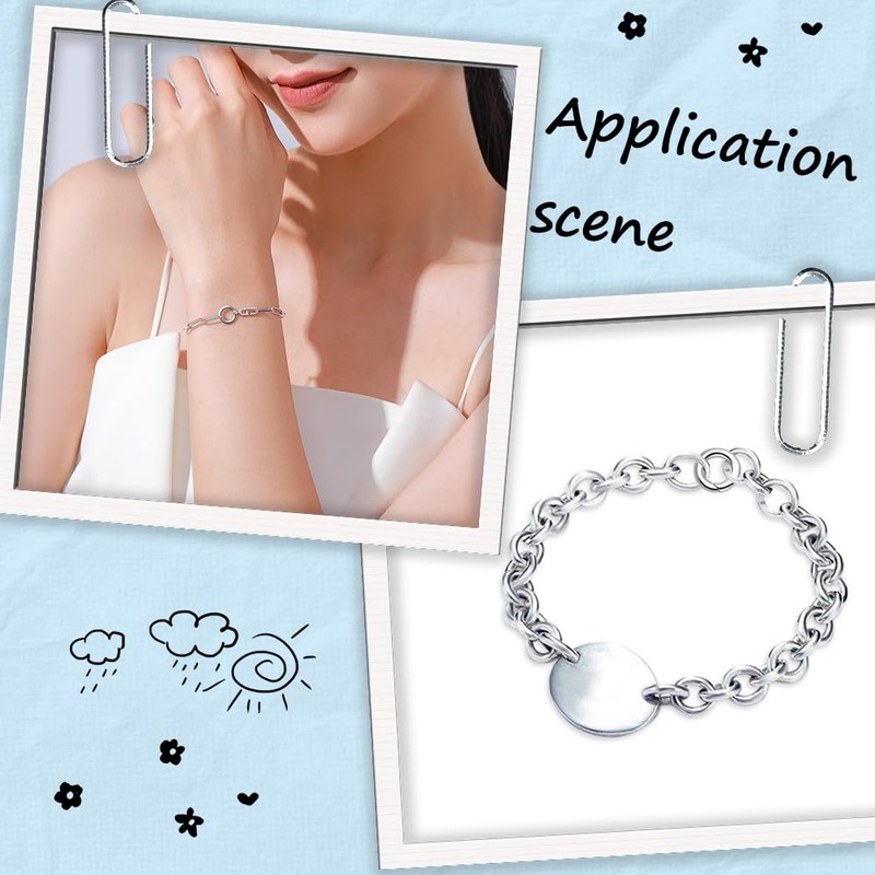 Beebeecraft 1 Box 2Pcs Spring Gate Rings 925 Sterling Silver
