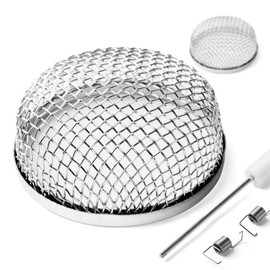 SnowyFox 2 Pack Flying Insect Screens - RV Furnace Vent Cover Screens Keep Pests Out - Stainless Steel Mesh Screens, Installation Tool Included