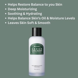 LEADERS Green Collagen Balancing Emulsion – Hydrating Emulsion to Balance Skin's Oil and Moisture Levels & Helps Hydrate Dry Skin, Gentle Plant Based Formula – 150ml