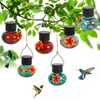 ‌Solar-Powered Hummingbird Feeder with Wind Chime Elegance – 6 Leak-Proof