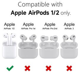 Svanove for Airpods Case Clear (1st/2nd), Transparent Cute Airpods 2nd Gerneration Case Silicone Cover Accessories, Soft TPU Rubber Airpods 1st Case for Women Girl, Neon Orange