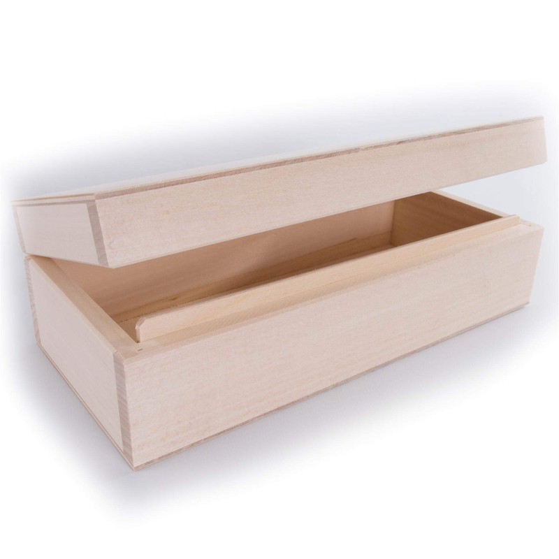 Rectangular Oblong Wooden Box to Decorate | 24 x 11.5