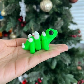 Mini animals 3d printed articulated home decor statues and figurines:_Stegosaurus