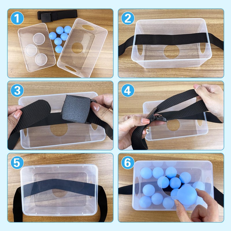 4PCS Blue Swing Shaking Balls Game Set for Baby Shower