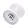 Aqbau Door knob on round rosette button pusher door knob