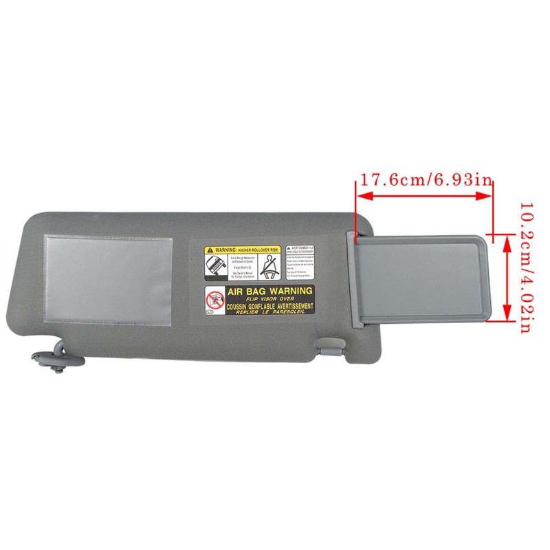 waltyotur 2 Pcs Car Sun Visor Gray Pair Left Right